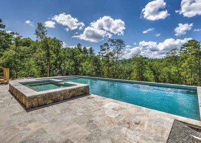 Rectangle Custom Pool with Hot Tub