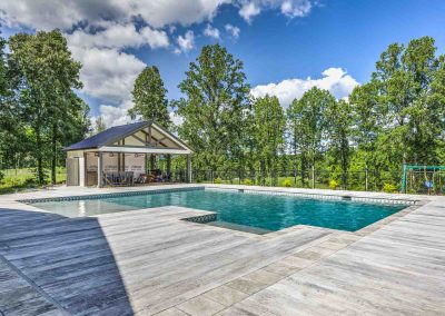 Rectangle Custom Pool with Pool Pavilion