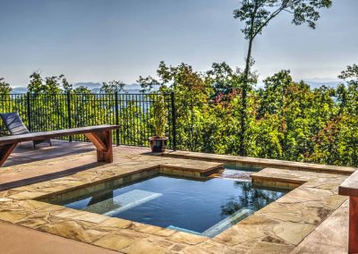 Custom Spa Overlooking Mountains