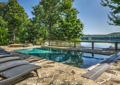 Rectangle Custom Pool By The Lake